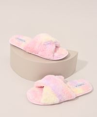 Pantufa-Feminina-de-Pelucia-Estampada-Tie-Dye-Oneself-Rosa-9967075-Rosa_1