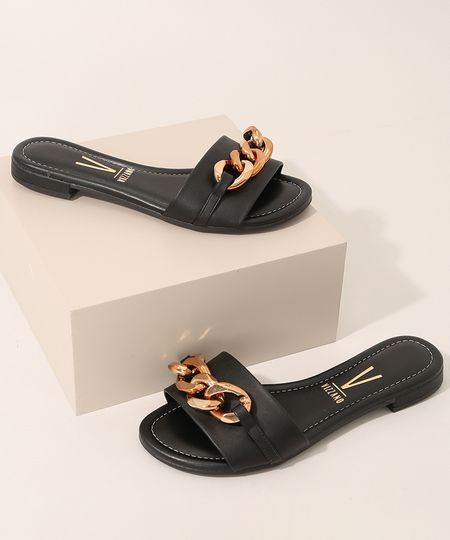 Rasteirinha-Feminina-Vizzano-com-Corrente-Preta-9985303-Preto_1