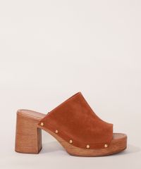 Tamanco-Feminino-Oneself-de-Camurca-Salto-Medio-em-Madeira-com-Tachas-Marrom-9985995-Marrom_3