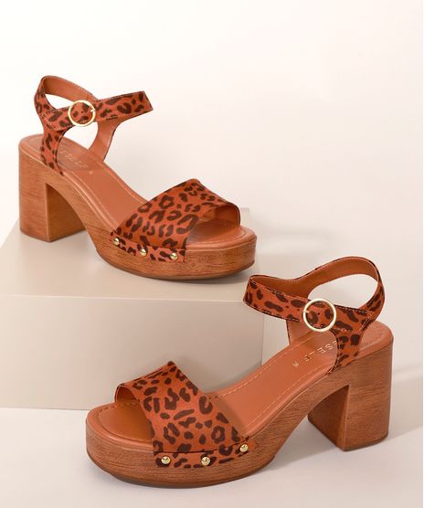 Sandalia-Feminina-Oneself-Estampada-Animal-Print-Onca-Salto-Medio-em-Madeira-Caramelo-9986001-Caramelo_1