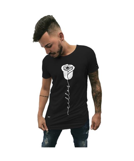 camiseta longline masculina c&a