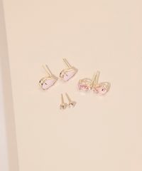 Kit-de-3-Brincos-Femininos-Pequenos-Dourado-9987518-Dourado_1