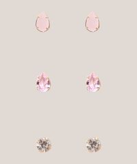 Kit-de-3-Brincos-Femininos-Pequenos-Dourado-9987518-Dourado_3