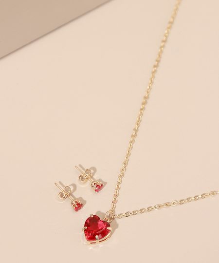Kit-de-Colar-Feminino-com-Pingente-de-Coracao-com-Pedra---Brinco-com-Pedra-Dourado-9987519-Dourado_1