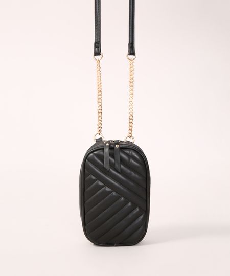 Bolsa-Transversal-Pequena-com-Alca-de-Corrente-Preta-9979562-Preto_1