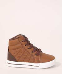 Tenis-Infantil-Cano-Alto-com-Pespontos-Caramelo-9987564-Caramelo_2