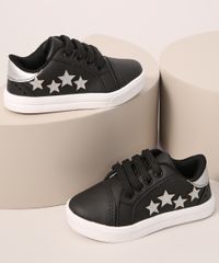 Tenis-Infantil-Cano-Baixo-com-Estrelas-Preto-9987560-Preto_1