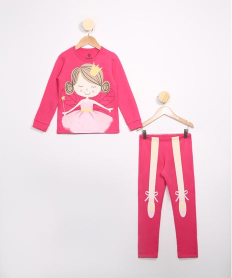 Pijama-Infantil-de-Moletom-Manga-Longa-Bailarina-Brandili-Rosa-Escuro-9983964-Rosa_Escuro_1