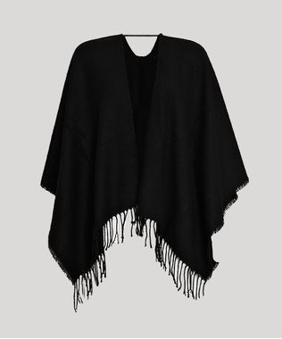 Poncho-Kimono-de-Trico-com-Franjas-Preto-9841670-Preto_1