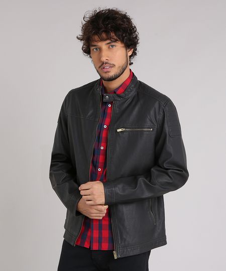 Jaqueta-Masculina-Biker-com-Ziper-Marrom-8851209-Marrom_1