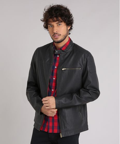 Jaqueta-Masculina-Biker-com-Ziper-Marrom-8851209-Marrom_1