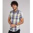 Camisa-Masculina-Slim-Xadrez-Manga-Curta-Amarelo-Claro-8894567-Amarelo_Claro_1