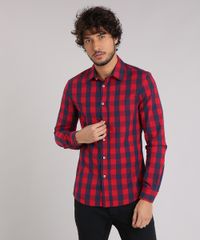 Camisa-Masculina-Slim-Xadrez-Manga-Longa-Vermelha-8897721-Vermelho_1