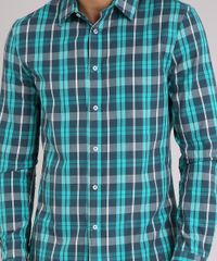 Camisa-Masculina-Slim-Xadrez-Manga-Longa-Verde-Agua-8894573-Verde_Agua_4