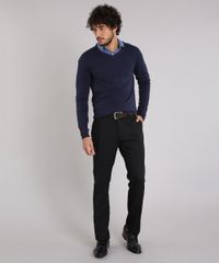 Sueter-Masculino-Basico-em-Trico-Manga-Longa-Gola-V--Azul-Marinho-8464179-Azul_Marinho_3