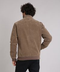 Jaqueta-Masculina-Bomber-em-Suede-com-Bolsos-Kaki-8851198-Kaki_2