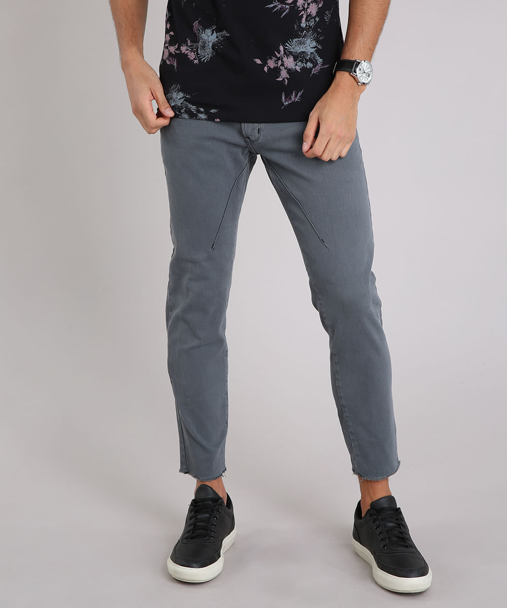 calça cropped masculina sarja