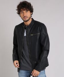 jaqueta couro masculina c&a