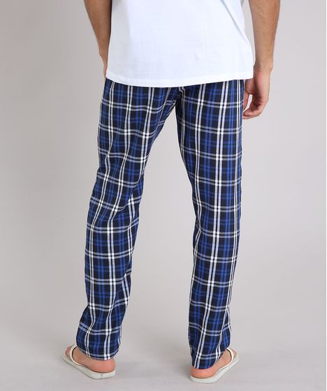 calça de pijama xadrez