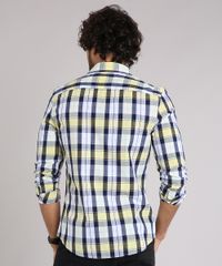 Camisa-Masculina-Slim-Xadrez-Manga-Longa-Amarelo-Claro-8897346-Amarelo_Claro_2