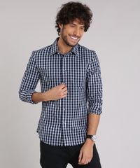 Camisa-Masculina-Slim-Xadrez-Manga-Longa-Azul-Marinho-8897340-Azul_Marinho_1