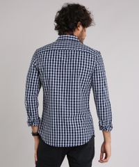 Camisa-Masculina-Slim-Xadrez-Manga-Longa-Azul-Marinho-8897340-Azul_Marinho_2