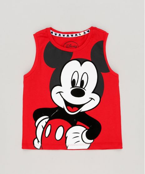 Regata-Infantil-Mickey-Gola-Careca-em-Algodao---Sustentavel-Vermelha-9191025-Vermelho_1