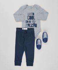 Body-Infantil--Muito-Cool-Como-Meu-Paizao--Manga-Longa-Gola-Redonda-Algodao---Sustentavel-Cinza-Mescla-8924169-Cinza_Mescla_3