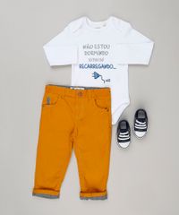 Body-Infantil--Nao-Estou-Dormindo-Estou-So-Recarregando-----Manga-Longa-Decote-Redondo-em-Algodao---Sustentavel-Branco-8924148-Branco_3
