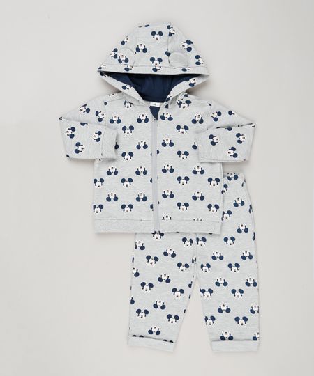 Conjunto-Infantil-Mickey-de-Blusao-com-Capuz-e-Ziper---Calca-em-Moletom-Cinza-Mescla-8949656-Cinza_Mescla_1