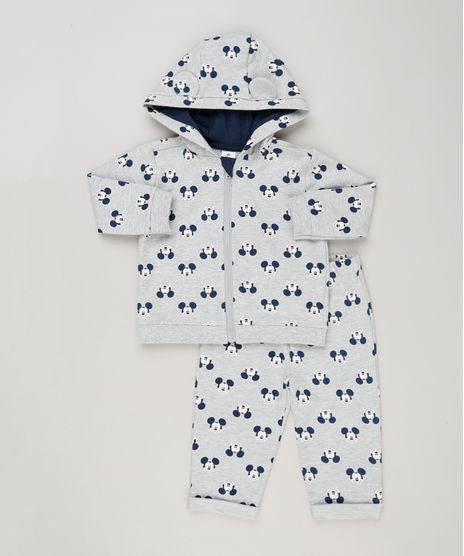 Conjunto-Infantil-Mickey-de-Blusao-com-Capuz-e-Ziper---Calca-em-Moletom-Cinza-Mescla-8949656-Cinza_Mescla_1