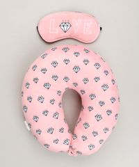 Kit-de-Apoio-de-Cabeca---Tapa-Olho-Estampado-de-Diamantes-Rosa-9131591-Rosa_1