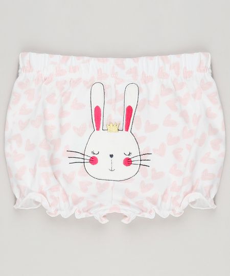 Short-Infantil-Coelho-Estampado-de-Coracoes-em-Algodao---Sustentavel-Off-White-8941231-Off_White_1