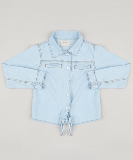 Camisa-Jeans-Infantil-com-Bolsos-e-No-Manga-Longa-Azul-Claro-9168807-Azul_Claro_1