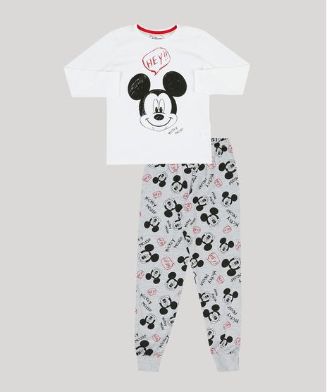 Pijama-Infantil-Mickey-Mouse-Manga-Longa-Gola-Careca-Cinza-Mescla-9133201-Cinza_Mescla_1