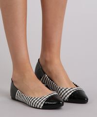 Sapatilha-Feminina-Via-Uno-Bico-Fino-com-Tresse-e-Verniz-Preta-9229667-Preto_2
