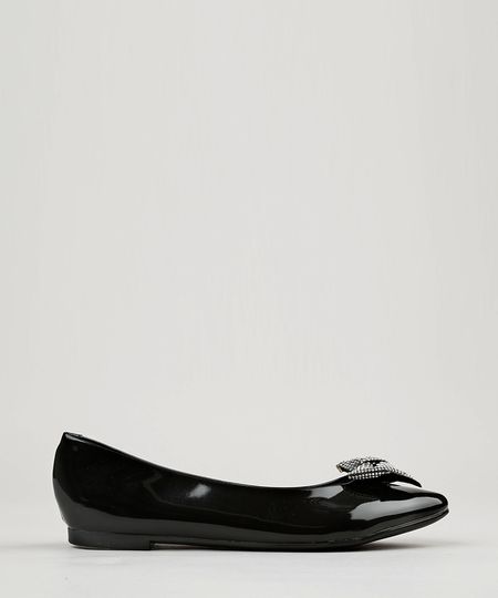 Sapatilha-Feminina-Moleca-Bico-Fino-em-Verniz-com-Laco-em-Strass-Preta-9186423-Preto_1