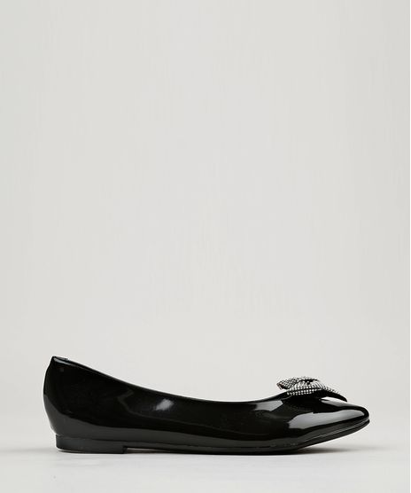 Sapatilha-Feminina-Moleca-Bico-Fino-em-Verniz-com-Laco-em-Strass-Preta-9186423-Preto_1