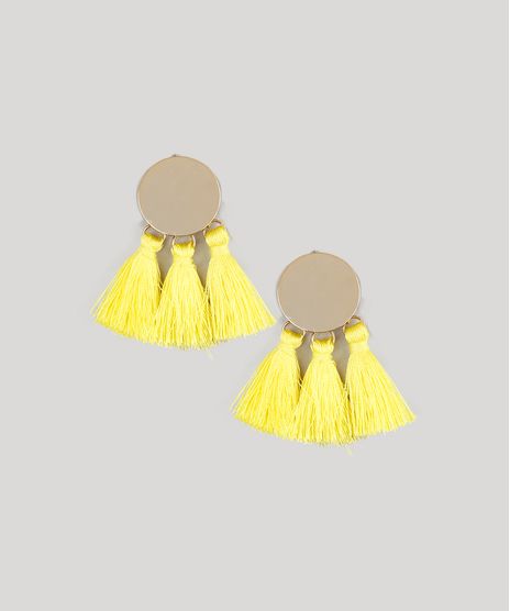 Brinco-Feminino-Brasil-com-Tassel-Amarelo-9218927-Amarelo_1