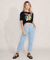 Camiseta-Cropped--Secret-Garden--Manga-Curta-Decote-Redondo-Preta-9983431-Preto_3