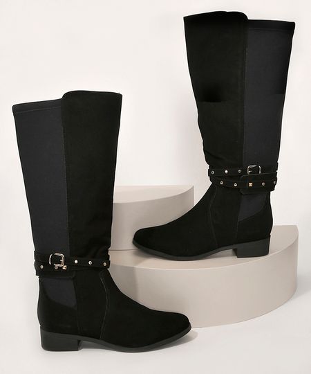 Bota-Feminina-Bebece-Montaria-Cano-Alto-e-Tachas-Salto-Baixo-Preta-9985434-Preto_1