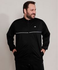 Jaqueta-Plus-Size-Esportiva-Ace-com-Bolsos-e-Vivo-Contrastante-Gola-Alta-Preta-9973684-Preto_1