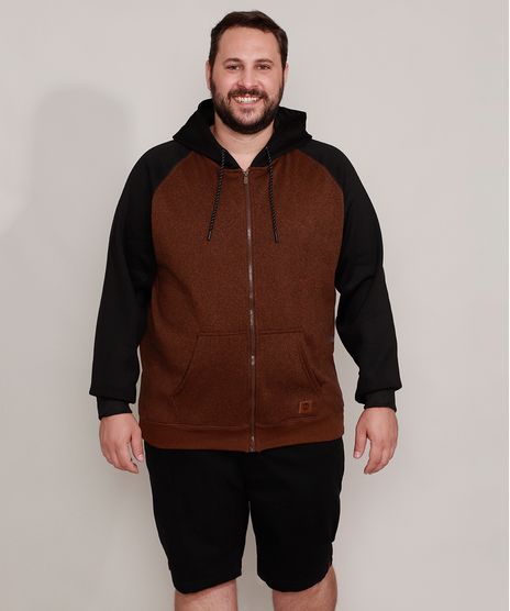 Blusao-de-Moletom-Plus-Size-Raglan-com-Capuz-e-Bolsos-Caramelo-9973677-Caramelo_1