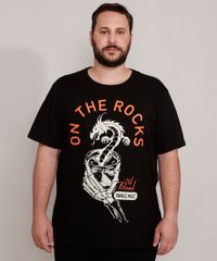 Camiseta-de-Algodao-Plus-Size--On-the-Rocks--Drink-Manga-Curta-Gola-Careca-Preta-9989052-Preto_1