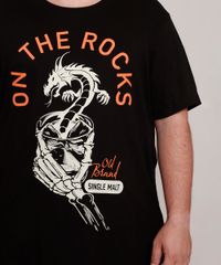 Camiseta-de-Algodao-Plus-Size--On-the-Rocks--Drink-Manga-Curta-Gola-Careca-Preta-9989052-Preto_2