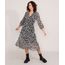 Vestido-Estampado-Floral-com-Lurex-e-Recortes-Midi-Manga-Bufante-Preto-9990774-Preto_1