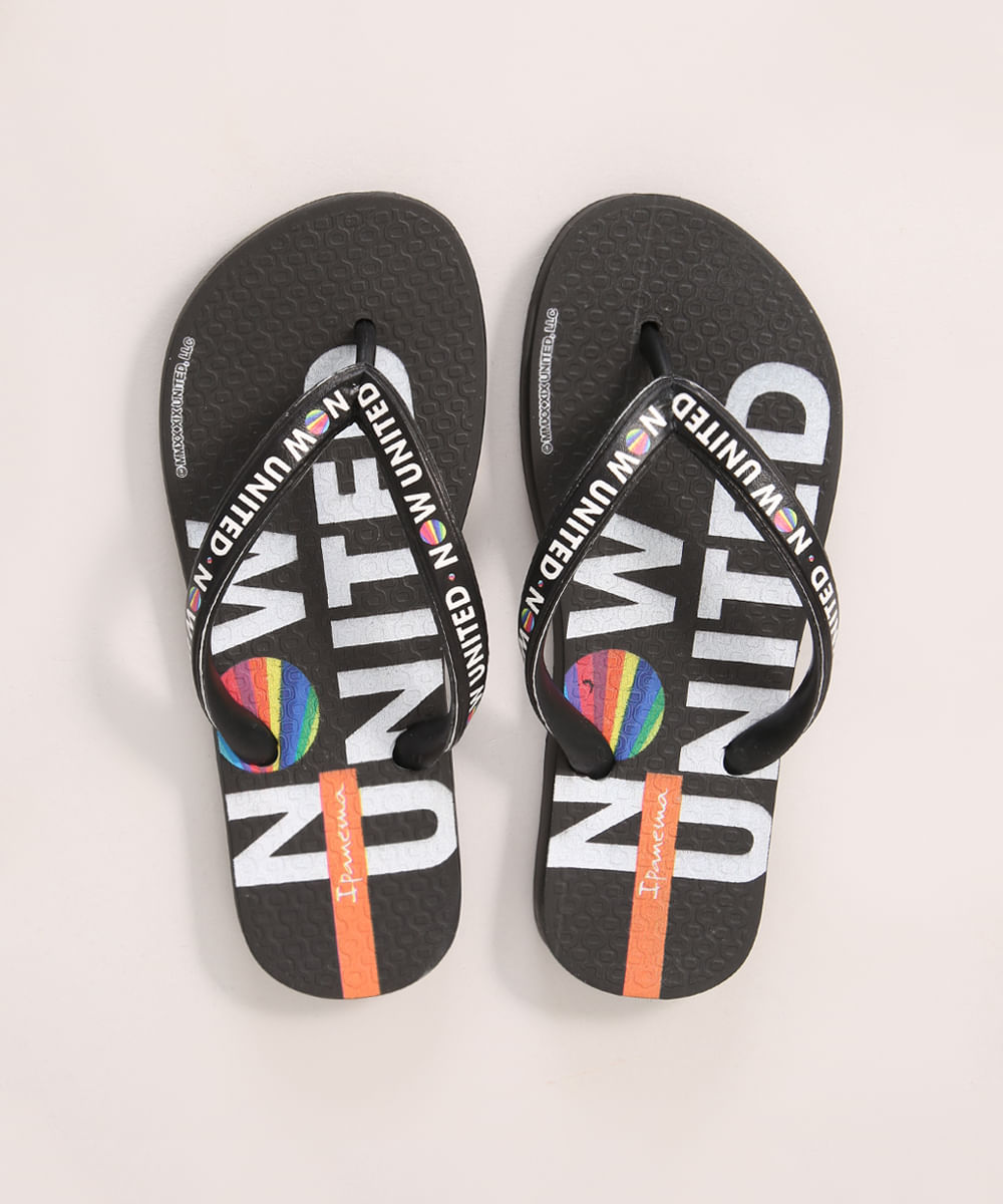 Chinelo Infantil Now United Ipanema Preto