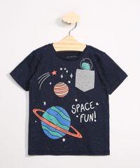 Camiseta-Infantil-Dinossauro-no-Espaco-Manga-Curta-com-Bolso-Azul-Marinho-9977113-Azul_Marinho_1