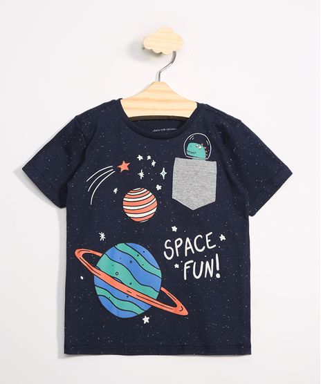 Camiseta-Infantil-Dinossauro-no-Espaco-Manga-Curta-com-Bolso-Azul-Marinho-9977113-Azul_Marinho_1