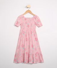 Vestido-Infantil-Longo-Estampado-Floral-Manga-Curta-Rosa-9980029-Rosa_1